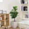 40&#x22; Fiddle Leaf Plant in Black Pot with Realistic Silk Leaves by Floral Home&#xAE;